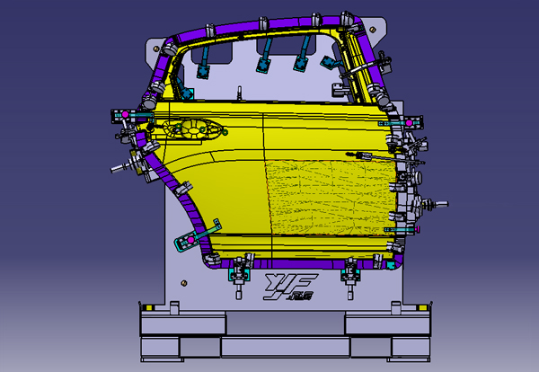 Hemming gage for four doors and two covers