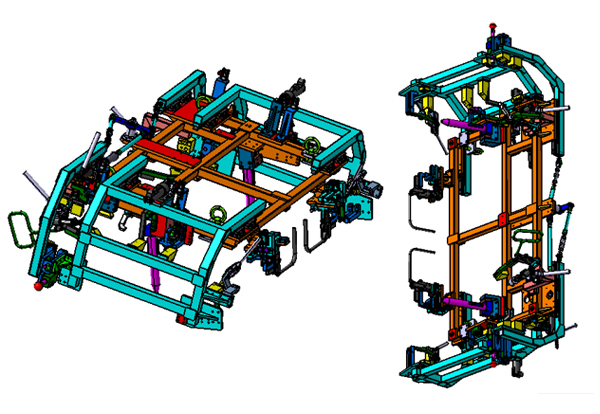Front fender assembling jig template